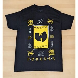 Wu Tang Clan Vintage Jet Black Tee NEW YORK LEGENDS 36 Chambers Forever Cream M